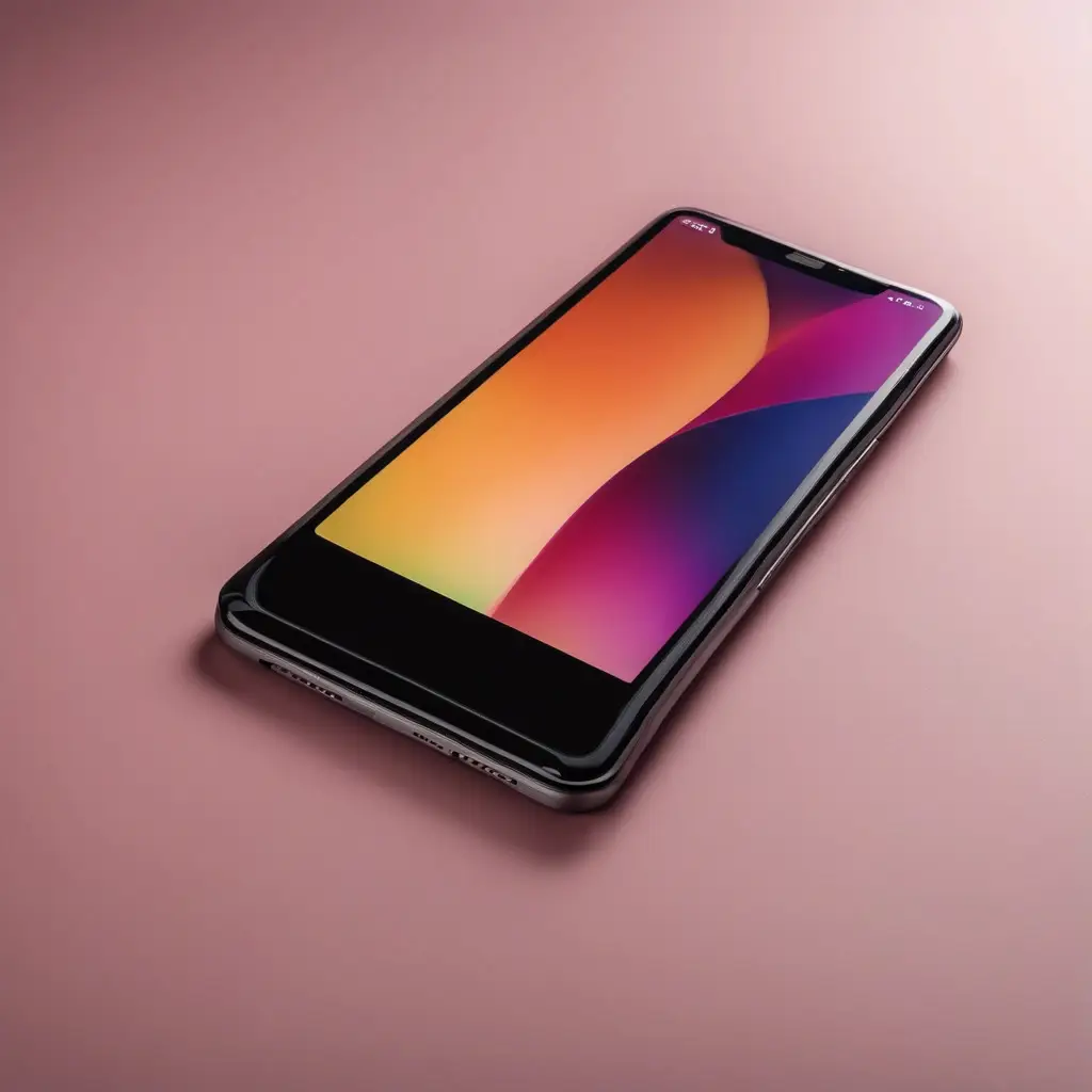 A high-resolution photograph of a smartphone, highlighting its modern design and features.